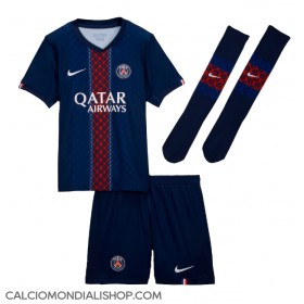 Maglie da calcio Paris Saint-Germain Khvicha Kvaratskhelia #7 Prima Maglia Bambino 2025-26 Manica Corta (+ Pantaloni corti)